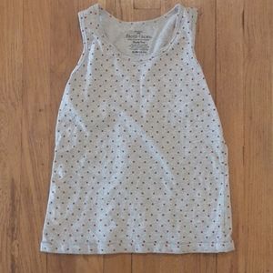 Faded Glory Girls XL 14-16 Grey  Dotted Tank Top